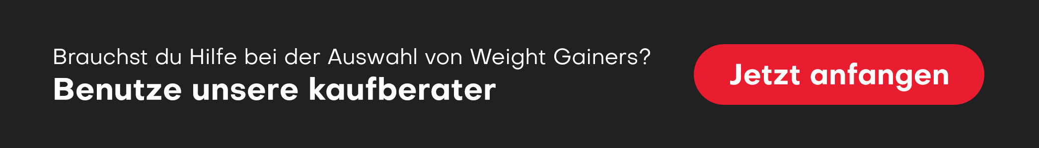 Weight Gainer Kaufberater