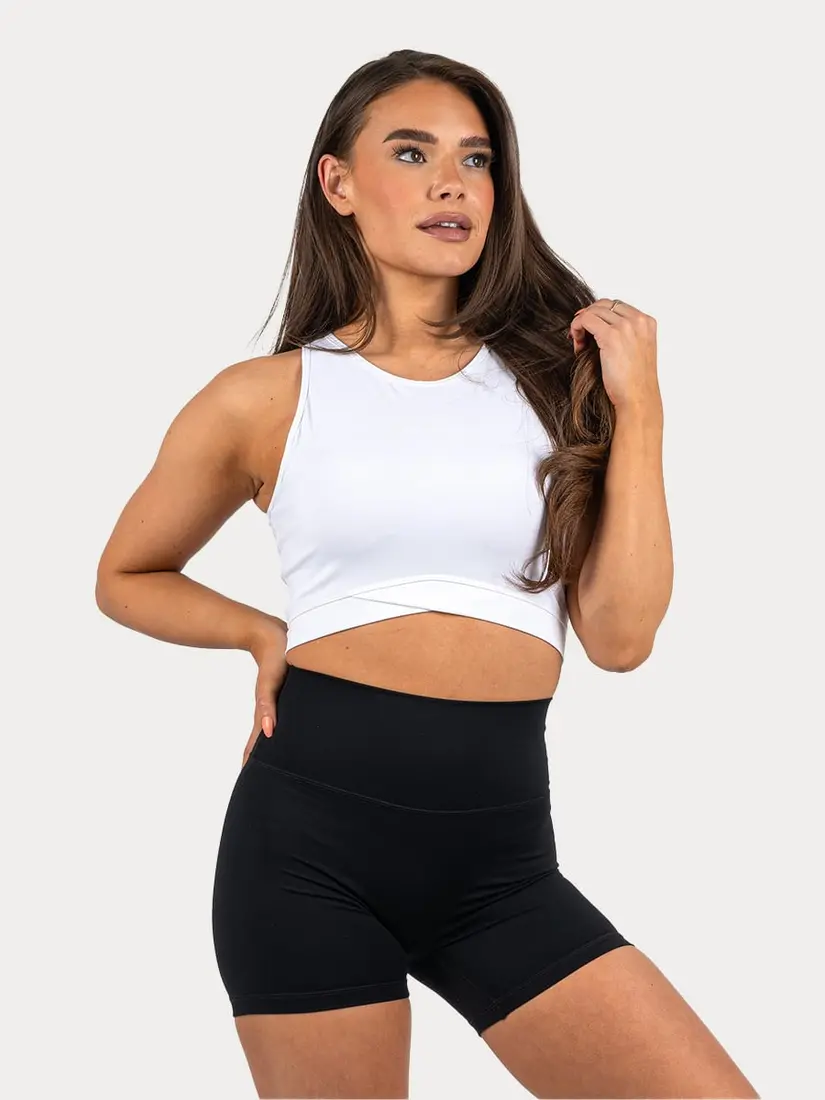 Size chart for Pulse Crop Top - White