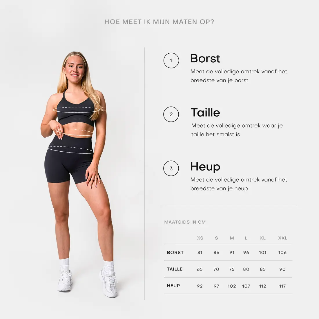 Maattabel voor Athleisure Wide Leg Joggers - Black