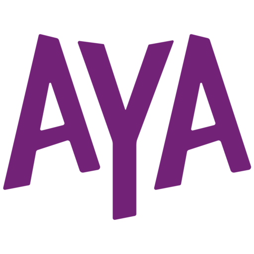Logo van AYA Jong en kanker foundation, gericht op jongeren met kanker