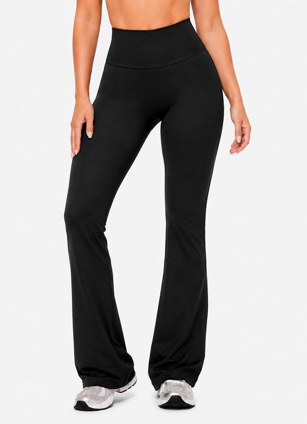 Flared Leggings - Black - S