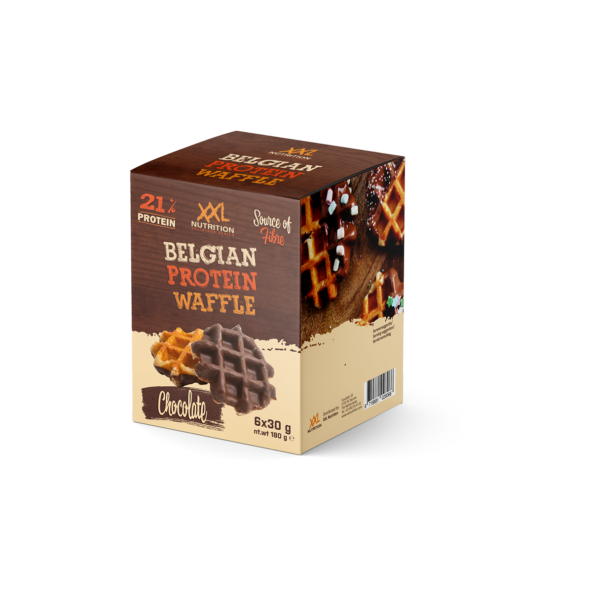 XXL Nutrition Belgian Protein Waffle Chocolade 6 Pack