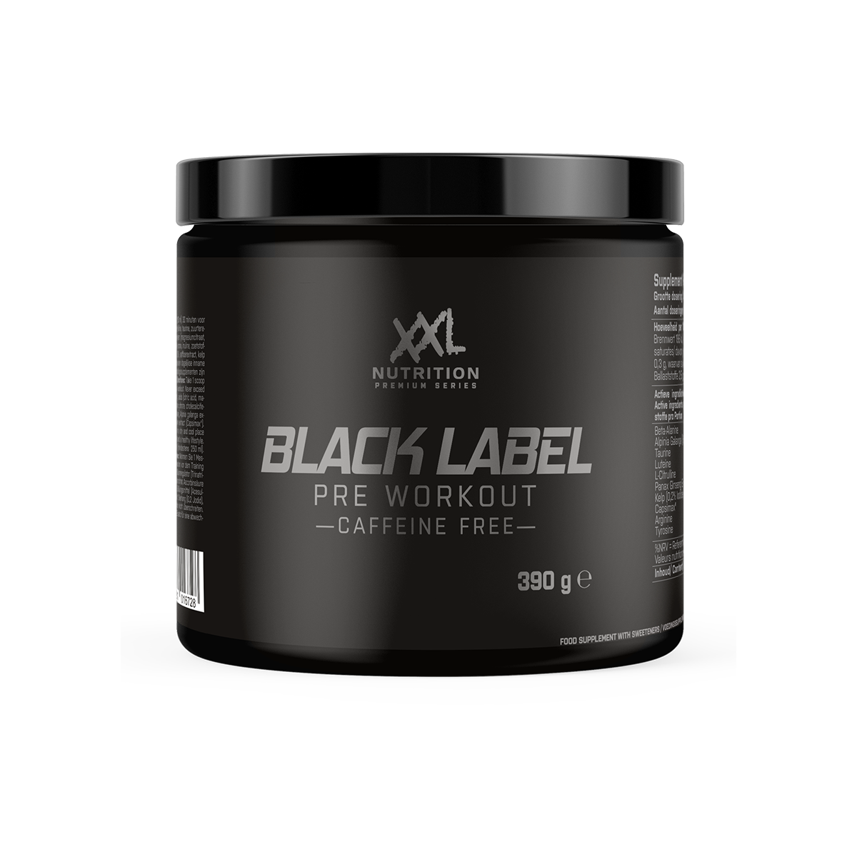 XXL Nutrition Black Label - Pre Workout Sinaasappel