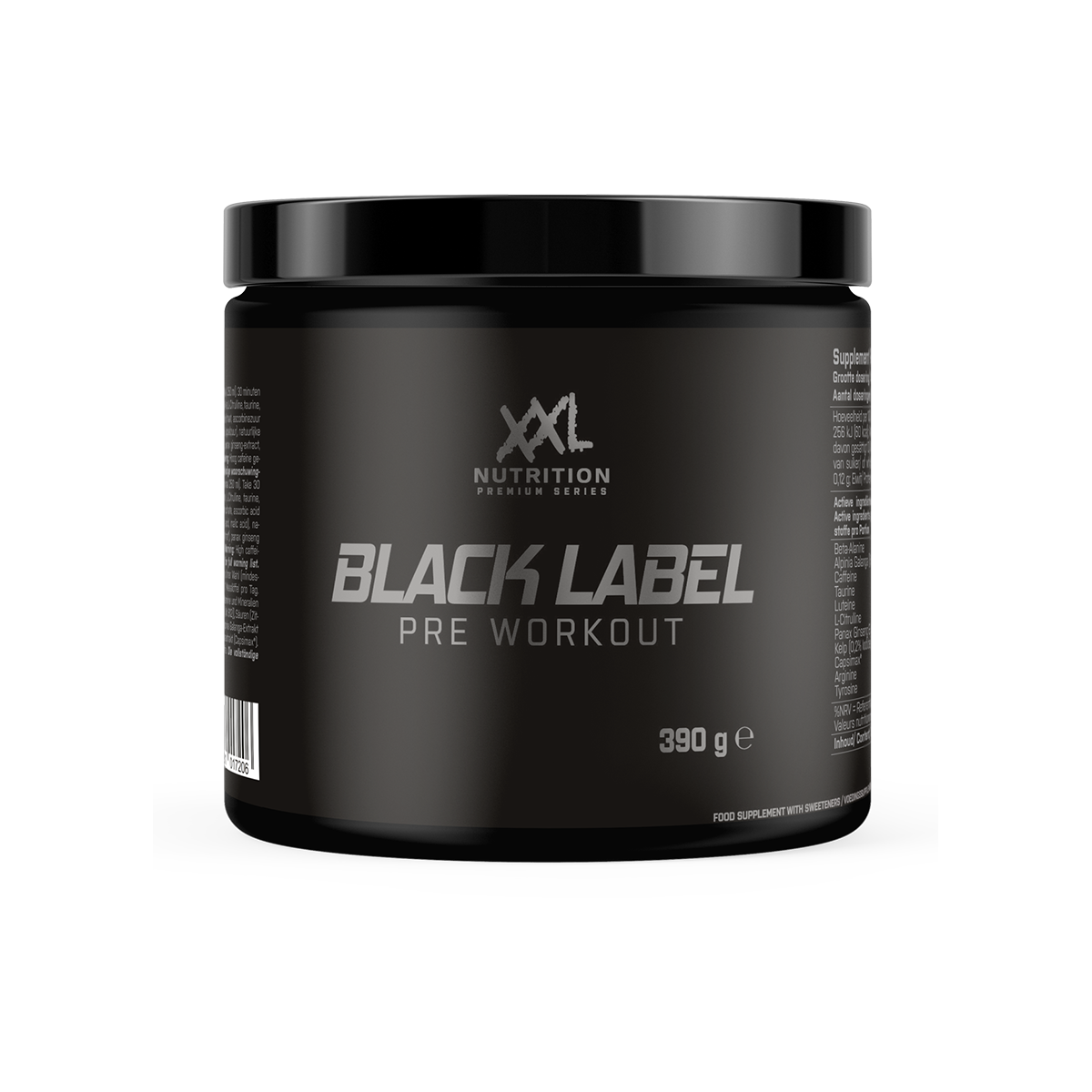 XXL Nutrition Black Label - Pre Workout Framboos