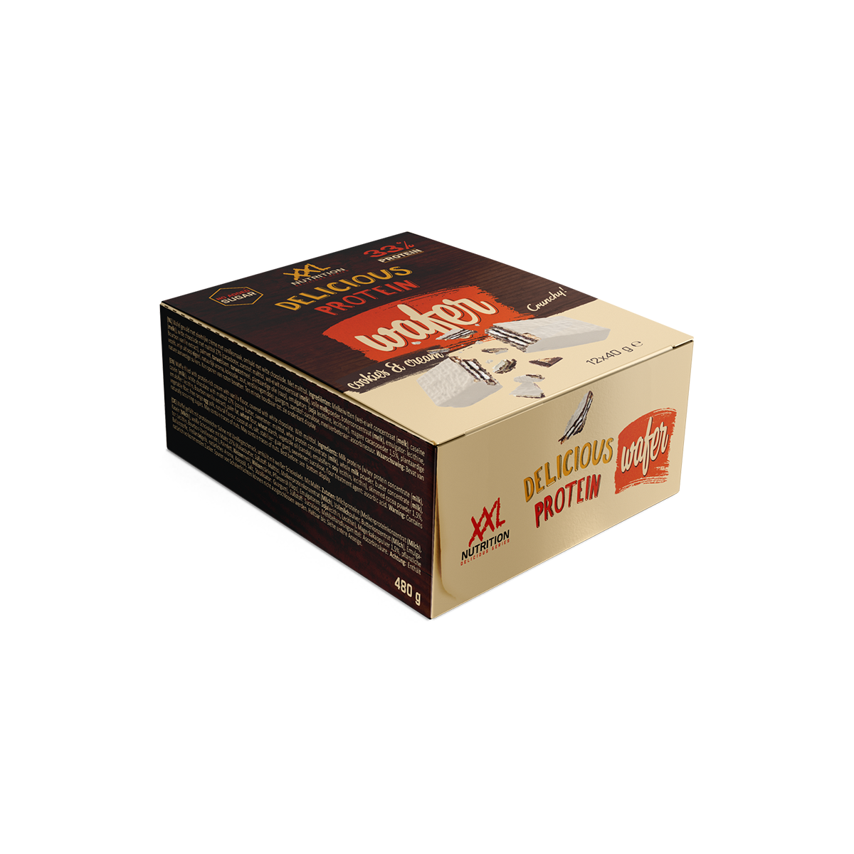 Xxl Nutrition Delicious Protein Wafer - 12 Pack - Cookies & Cream