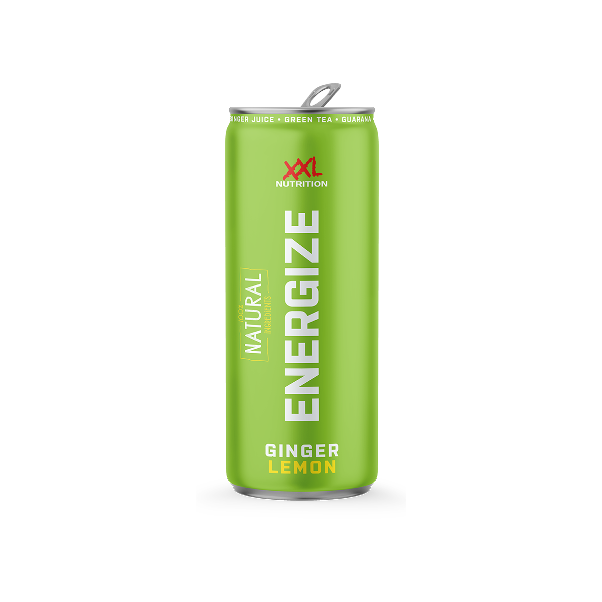 XXL Nutrition Energize! Sugar Free Energy Drink - 330ml Green - Ginger Lemon (Natural) 1 blikje - 330 ml