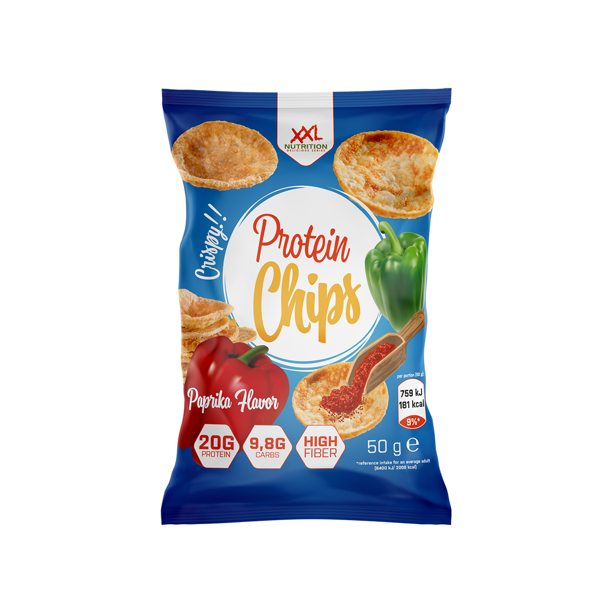 XXL Nutrition Protein Chips Paprika 1 Zakje 50 gram