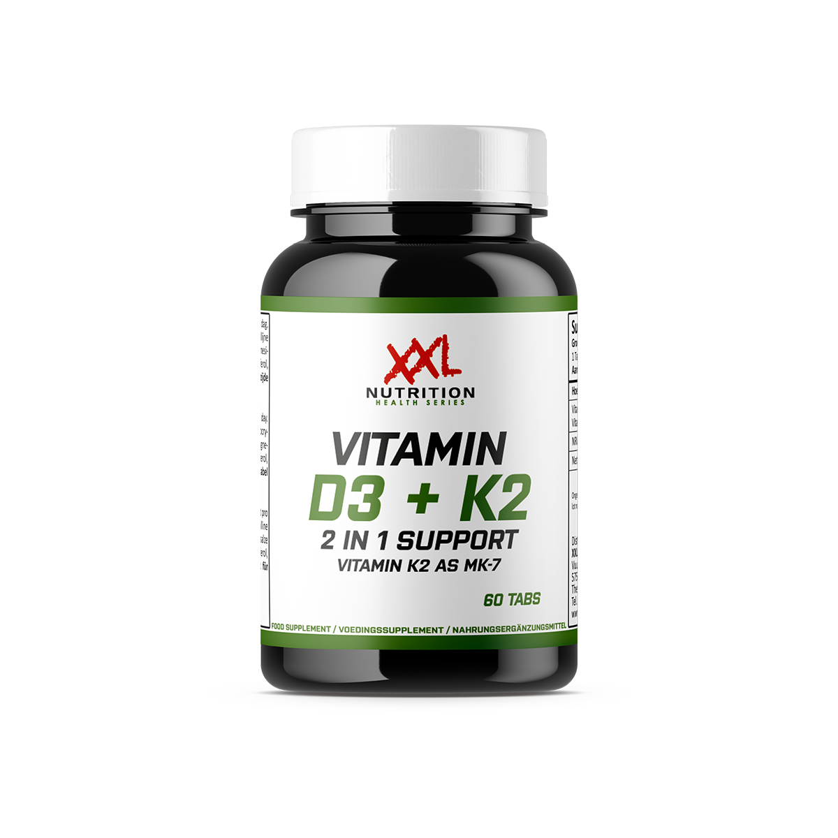 XXL Nutrition Vitamine D3 (1000 IU) + K2 (45 mcg) - 60 tabletten